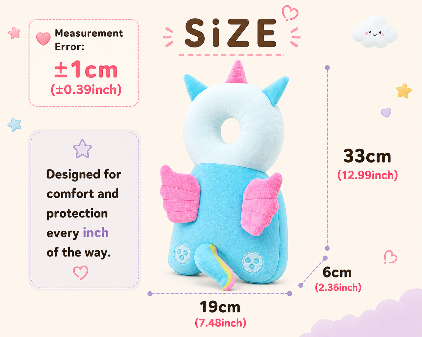 Dandiny™ Baby Head Protection Pillow for Back Falls